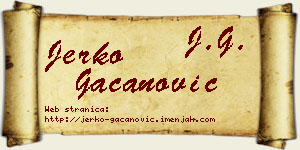 Jerko Gačanović vizit kartica